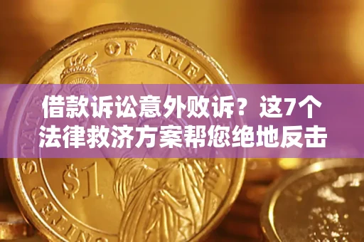 武汉借款诉讼意外败诉？这7个法律救济方案帮您绝地反击！