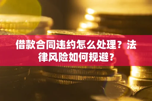 武汉借款合同违约怎么处理？法律风险如何规避？