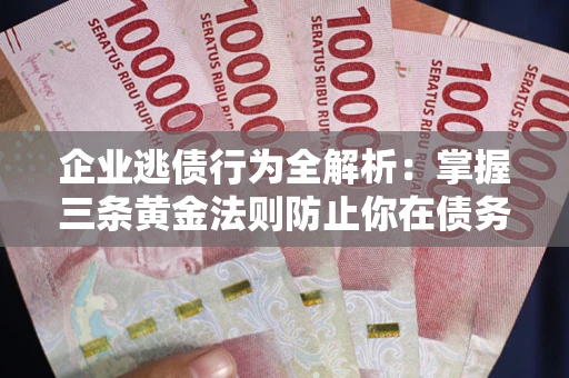 武汉企业逃债行为全解析：掌握三条黄金法则防止你在债务乱局中“踩雷”